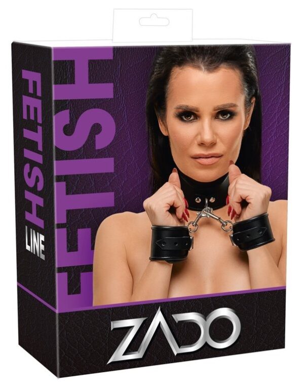 Zado Leather Collar And Handcuffs