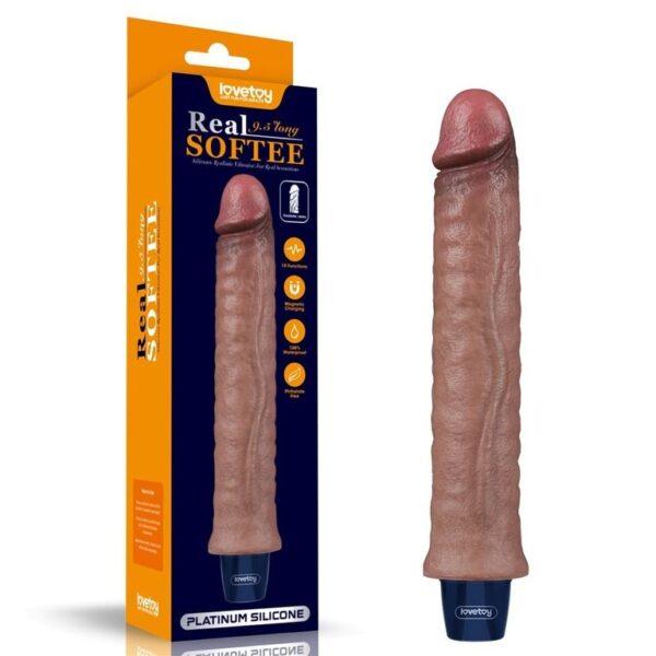 REAL SOFTEE Vibrating Dildo 9.5