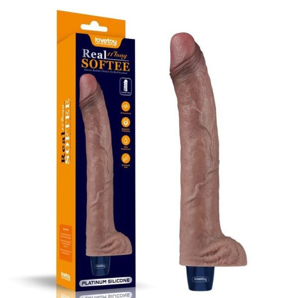 REAL SOFTEE Vibrating Dildo 10,5"
