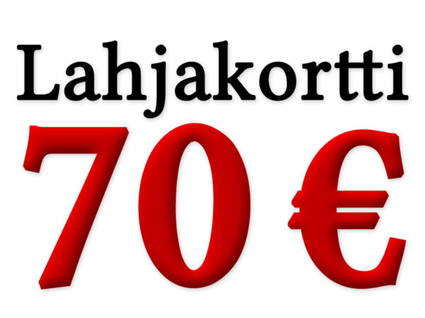 70€ Lahjakortti Punaiseen Kuuhun