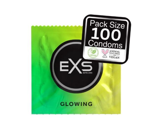 EXS Pimeässä Hohtavat Kondomit 100kpl