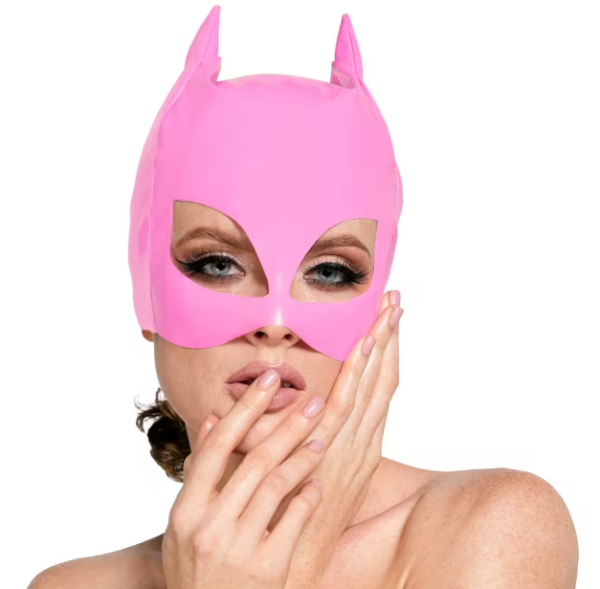 Pink Vinyl Head Mask