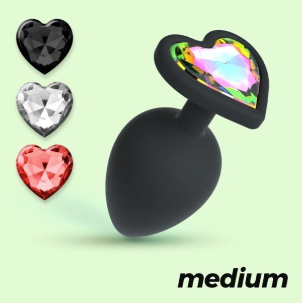 CRUSHIOUS CUORE Keskikokoinen Anaalitappi 4 Vaihdettavalla Timantilla