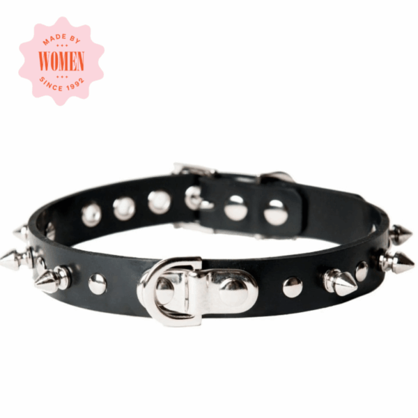 Sh! Rubber Spiked Princess Bondage Collar